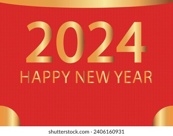 2024 happy new year background vector