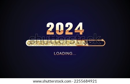 2024 Happy New Year Background Design. Greeting Card, Banner, Poster. Vector Illustration.