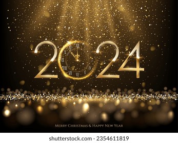 Happy new year one piece pure gold Royalty Free Vector Image