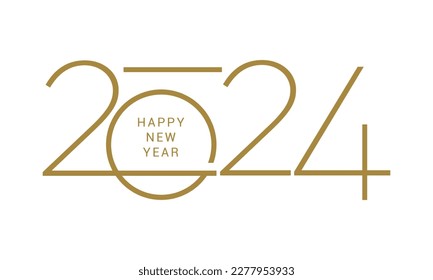 2024, Feliz Año Nuevo 2024 Plantilla de diseño con el logotipo tipográfico 2024 para celebración y decoración de temporada. Fondo de moda minimalista para marca, banner, portada, tarjeta