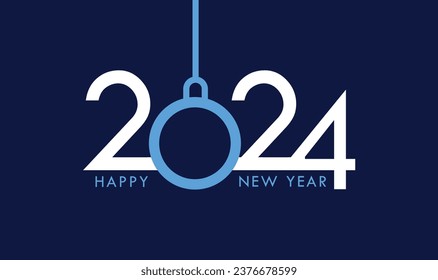 2024 Happy New Year design. Trendy new year 2024 design template