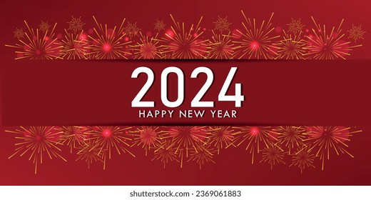 2024 happy new year greeting card background