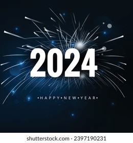 2024 happy new year greeting card background