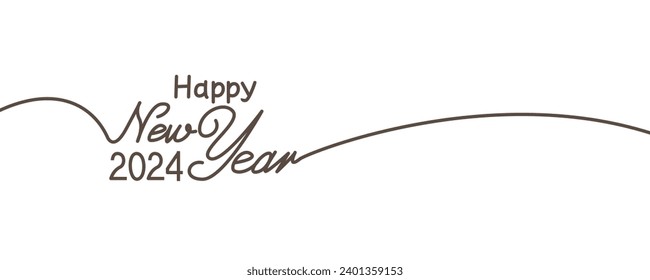 2024 Happy new year illustration. New year celebration background. 