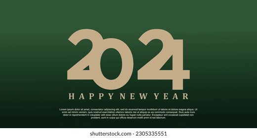 2024 happy new year logo design 2024 number vector illustration