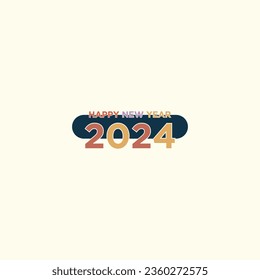 2024 happy new year logo text design 2024 number design template vector illustration