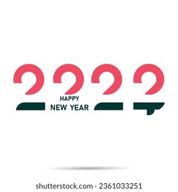2024 Happy New Year logo text design. 2024 number design template. Happy New Year 2024 symbol.