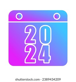 2024 Happy New Year logo text design. Set of 2024 number design template. Christmas symbols 2024 Happy New Year. Vector illustration with black labels Icon editable