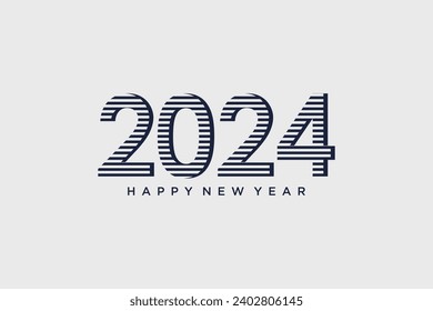 2024 happy new year logo vector design illustration with creative idea