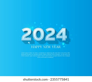 2024 Happy New Year and Merry Christmas Celebrations Banner and new year wish design vector with party poppers, stars, iceflakes, fireworks and Isolated background for Happy New Year 2024 Wish