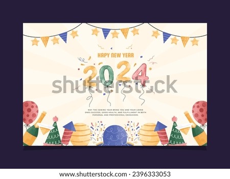2024 Happy New Year Poster Template