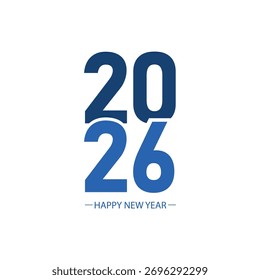 2024 feliz novo ano simples estilo branco e azul cores