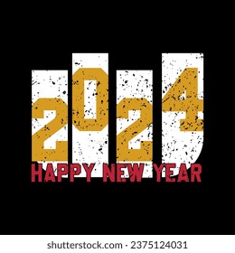 2024 happy new year. New year t shirt design