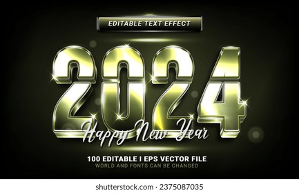 2024 happy new year text effect