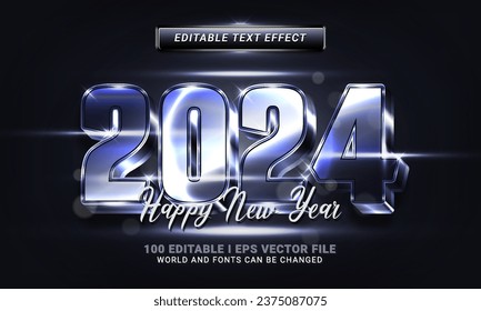 2024 happy new year text effect