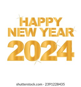 2024 feliz año nuevo módulo de plantilla de publicación icono de ilusiones vectoriales 
