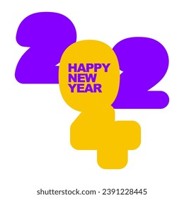 2024 happy new year unit post template icon vector illustration eps 