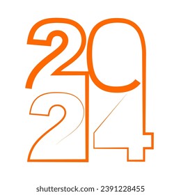 2024 happy new year unit post template icon vector illustration eps 