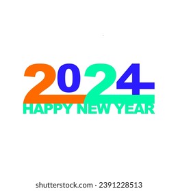 2024 happy new year unit post template icon vector illustration eps 