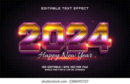 2024 happy new year vector illustration