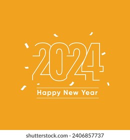 2024 - Happy New Year Vector Art