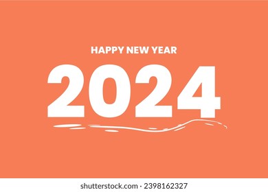 2024 happy new years greeting background template, ready to use.
