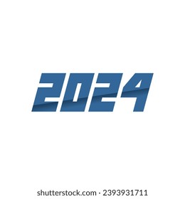 The 2024 logo with a blue theme is simple and attractive