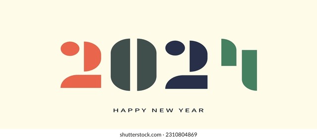 2024 logo concept for calendar, poster, flyer, banner.