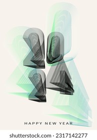 2024 logo concept for poster, flyer, banner.