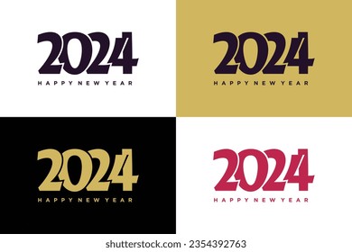 2024 logo design element vector with creative unique concept
