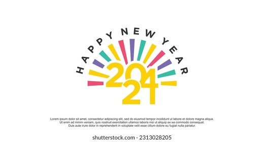 2024 logo design vector with creative unique style premium vector
