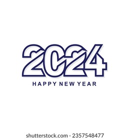 2024 logo design vector element with modern idea
