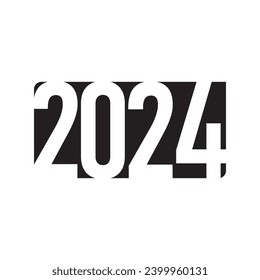 Vector de diseño del logo 2024 aislado en fondo blanco