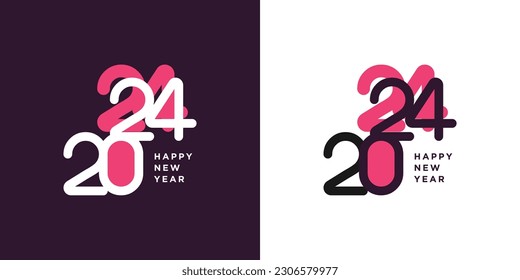 2024 logo design vector with modern unique and creative concept
