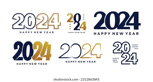 2024 logo design vector with modern style