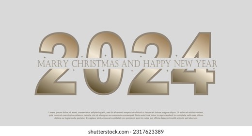 2024 logo design vector with modern and creative style premium vector