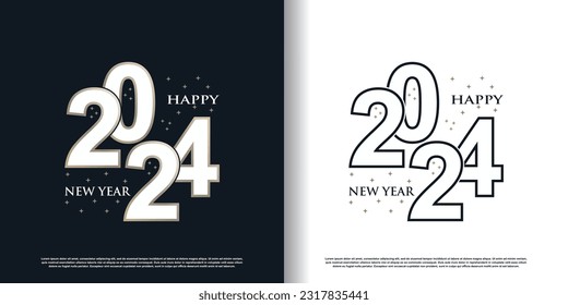 Vector de diseño de logo 2024 con vector de estilo moderno y creativo premium