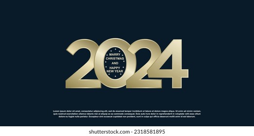 2024 logo design vector with modern and creative style premium vector