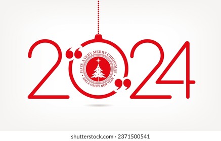 2024 logo icon, New Year logo. 2024 calendar design elements elegant contrast numbers layout. Template with number