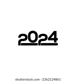 2024 logo vector, creative 2024 letter logo icon template
