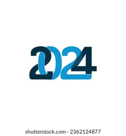 2024 logo vector, creative 2024 letter logo icon template