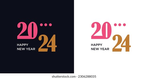 2024 logo vector design illustration with modern unique concept