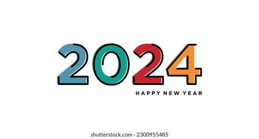 2024 logo vector design with modern idea