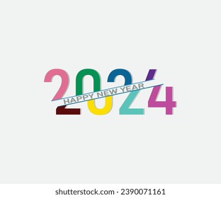 2024 diseño vectorial multicolor, que puede utilizarse como logotipo, símbolo o icono