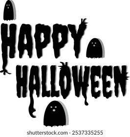 2024 new Happy Halloween wish design vector template. 