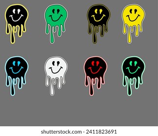 2024 New Random Color Emoji Sticker Design.