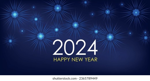 2024 New Year Abstract background with fireworks