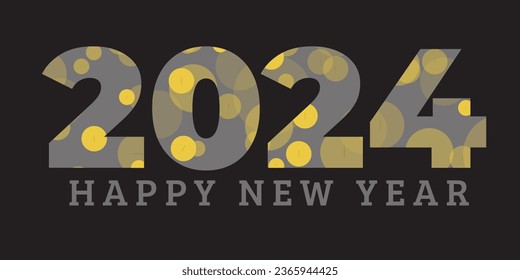 2024 New Year Abstract shiny color gold wave design element, luxury new year background, new year greetings card