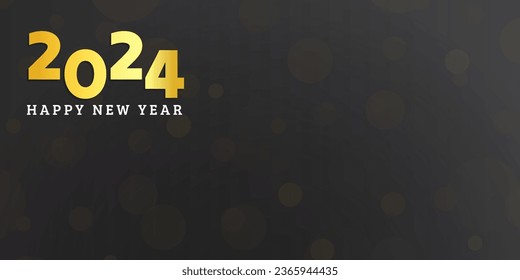 2024 New Year Abstract shiny color gold wave design element, luxury new year background, new year greetings card