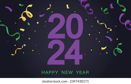 2024 new year. New year background, card.